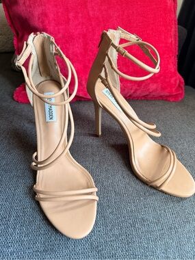 Steve Madden Beige/Nude Strappy Stiletto Sandals